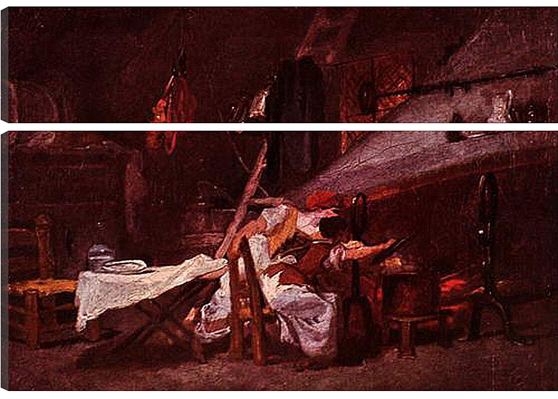 Модульная картина - At the Stove. Жан Оноре Фрагонар
