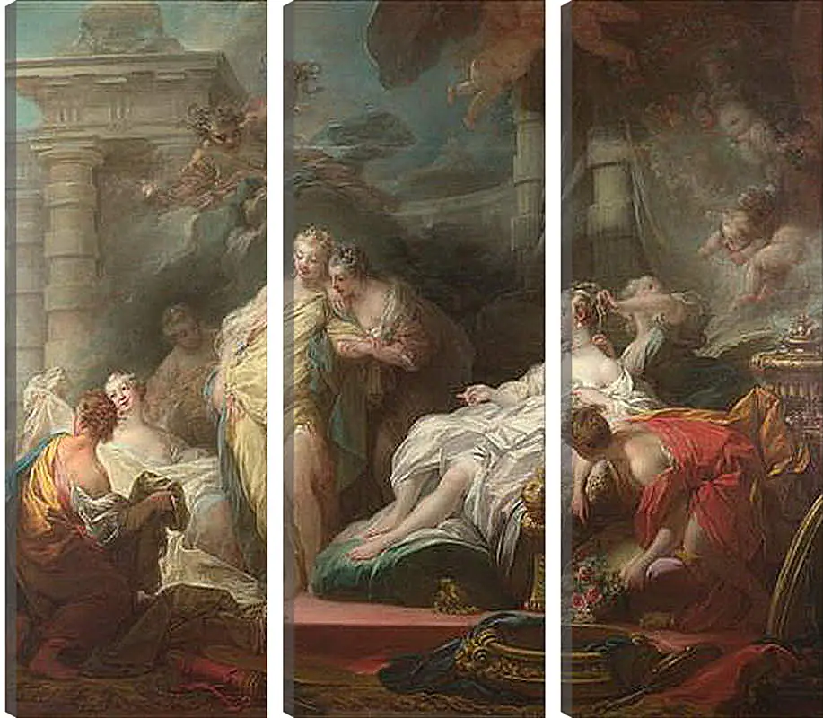 Модульная картина - Psyche showing her Sisters her Gifts from Cupid. Жан Оноре Фрагонар