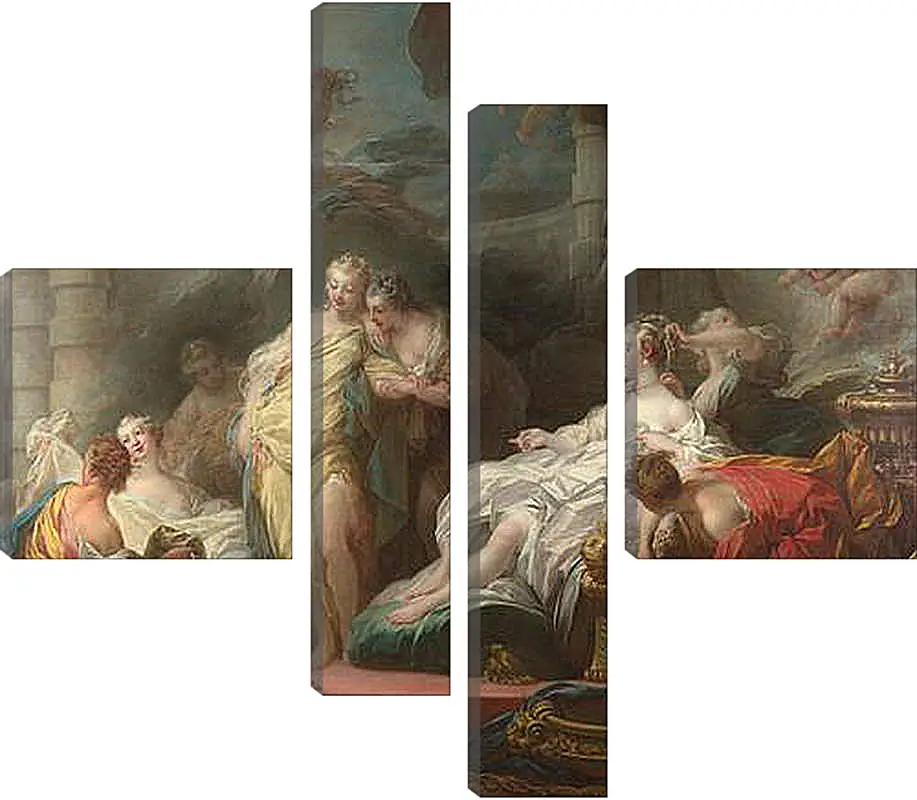 Модульная картина - Psyche showing her Sisters her Gifts from Cupid. Жан Оноре Фрагонар
