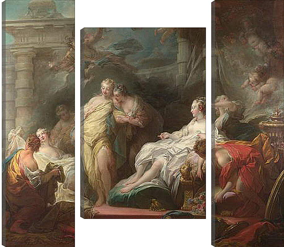 Модульная картина - Psyche showing her Sisters her Gifts from Cupid. Жан Оноре Фрагонар
