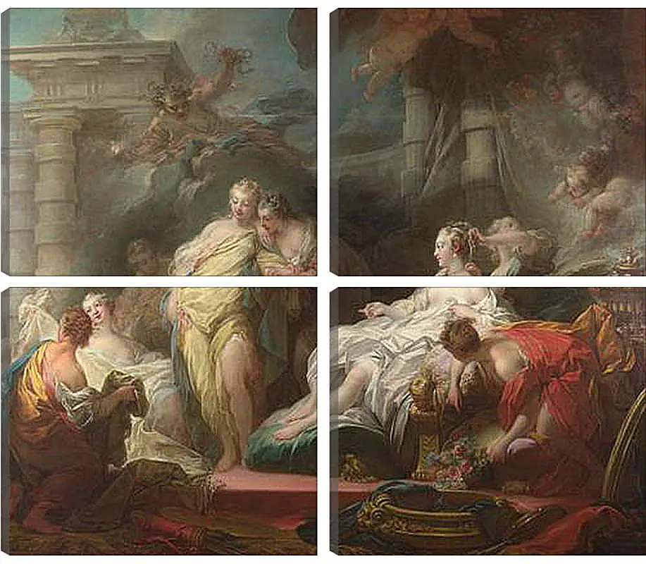 Модульная картина - Psyche showing her Sisters her Gifts from Cupid. Жан Оноре Фрагонар