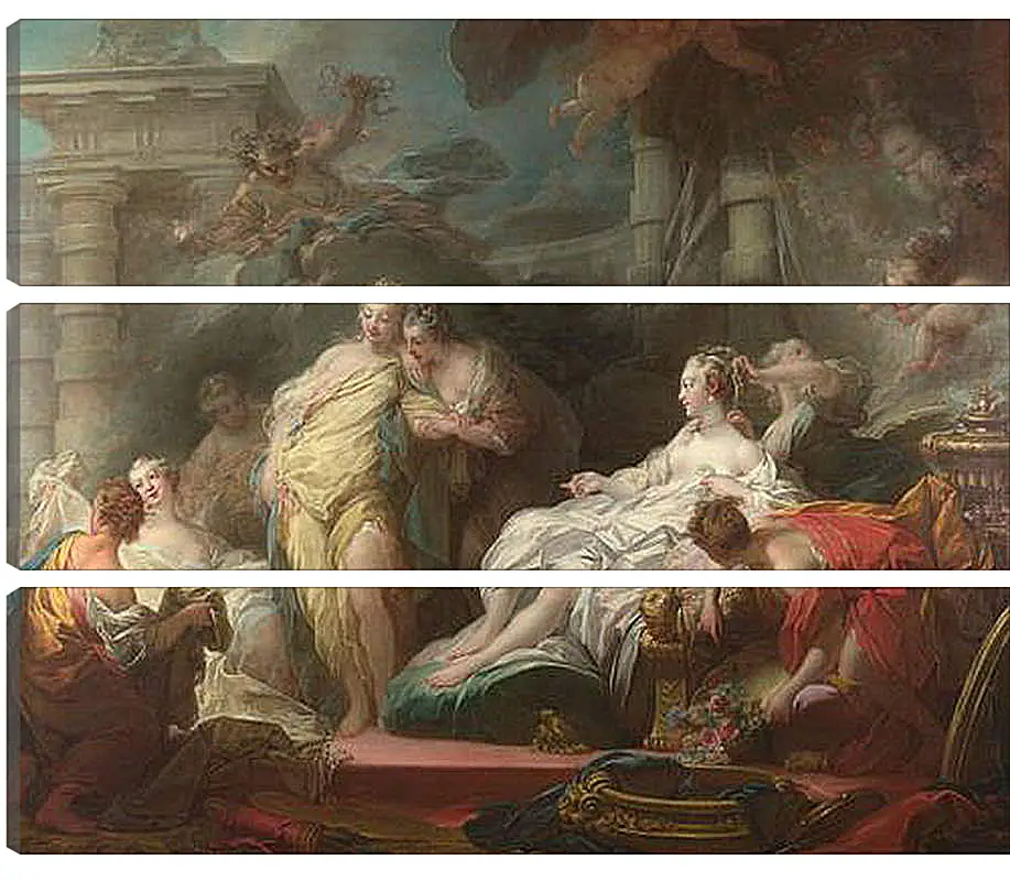 Модульная картина - Psyche showing her Sisters her Gifts from Cupid. Жан Оноре Фрагонар