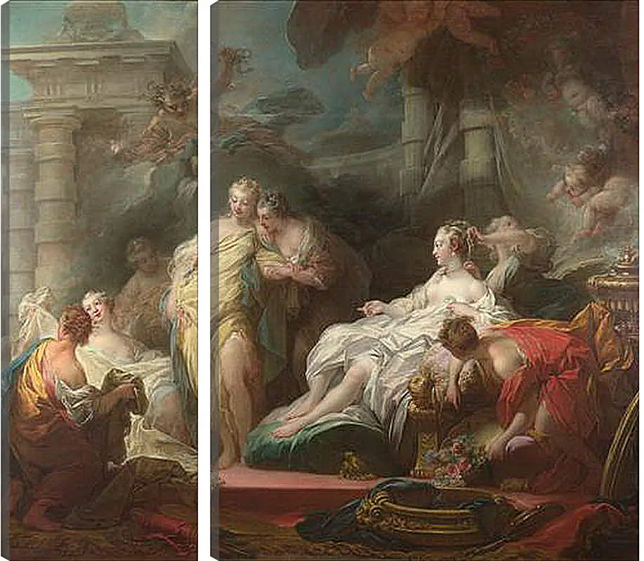 Модульная картина - Psyche showing her Sisters her Gifts from Cupid. Жан Оноре Фрагонар