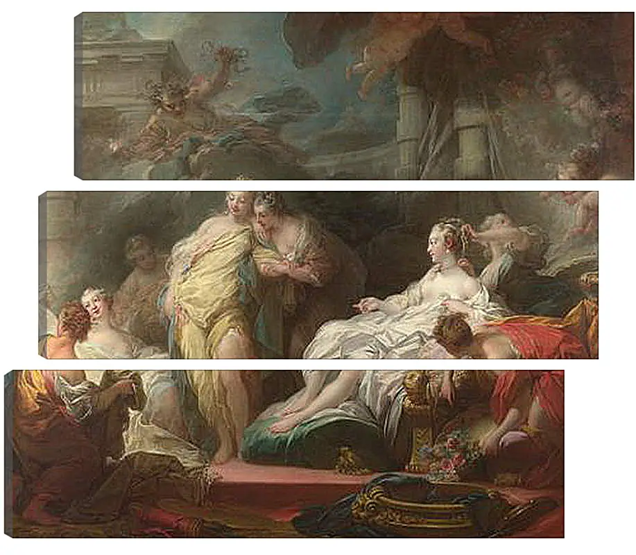 Модульная картина - Psyche showing her Sisters her Gifts from Cupid. Жан Оноре Фрагонар