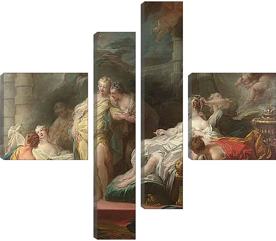 Модульная картина - Psyche showing her Sisters her Gifts from Cupid. Жан Оноре Фрагонар