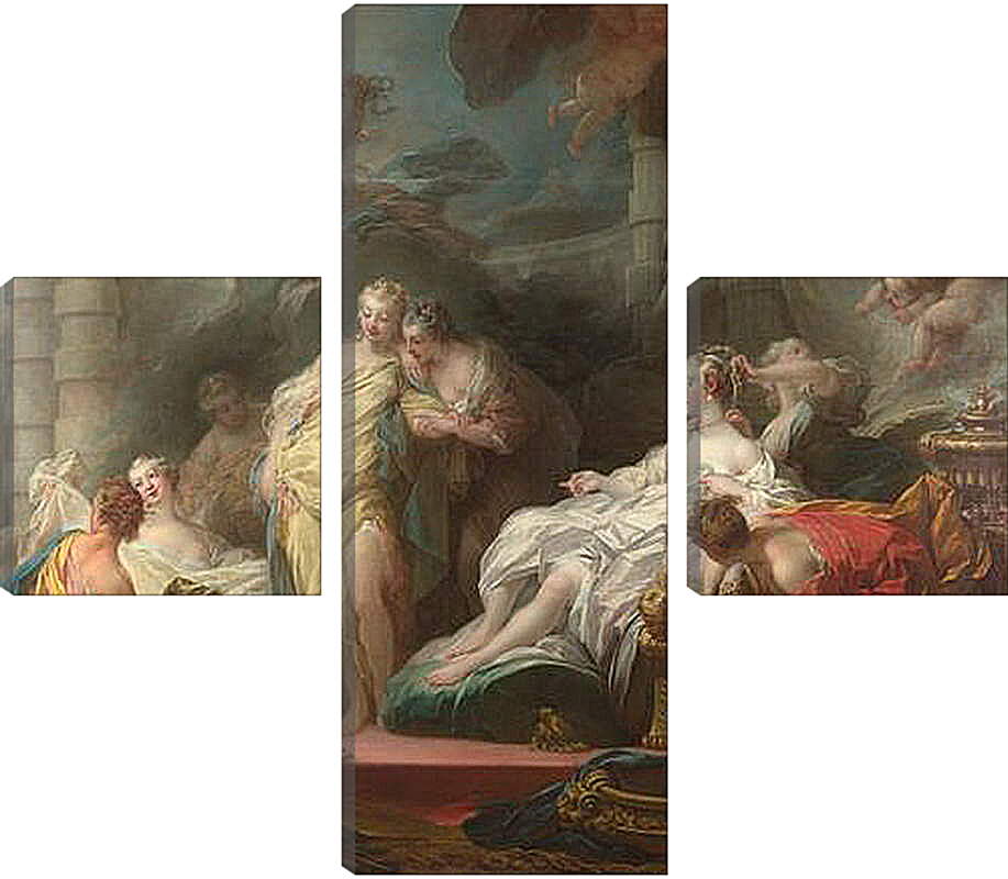 Модульная картина - Psyche showing her Sisters her Gifts from Cupid. Жан Оноре Фрагонар
