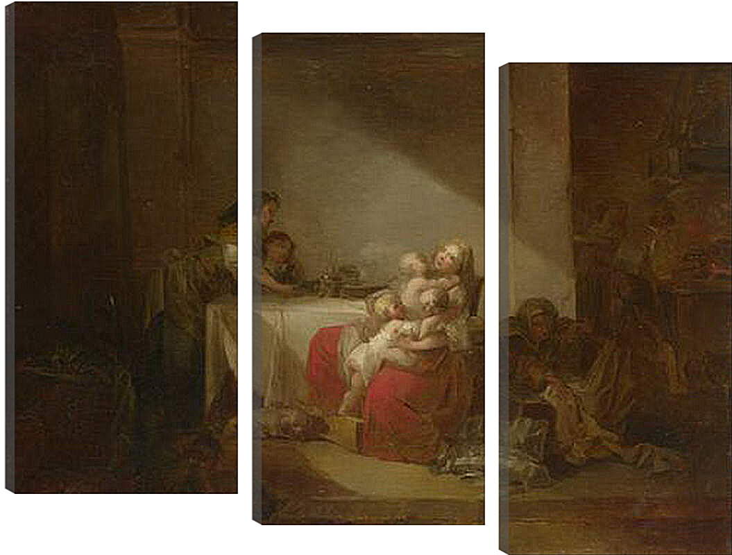 Модульная картина - Interior Scene. Жан Оноре Фрагонар