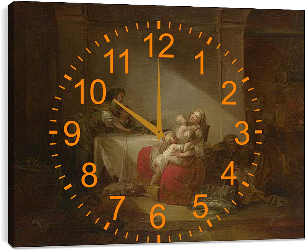 Часы картина - Interior Scene. Жан Оноре Фрагонар