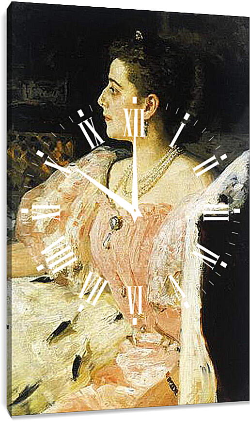 Часы картина - Портрет графини Наталии П. Головиной. Илья Репин
