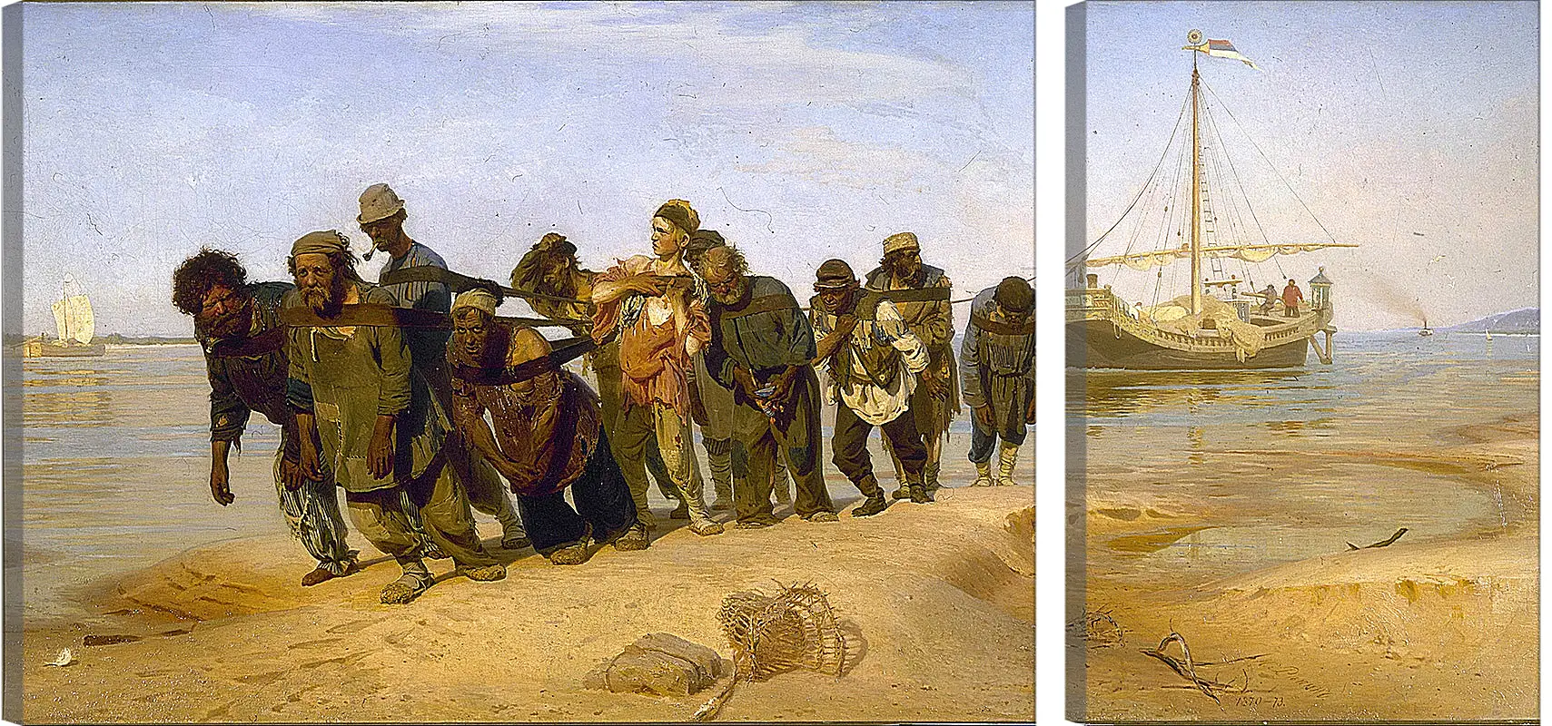 Модульная картина - Бурлаки на Волге. Илья Репин