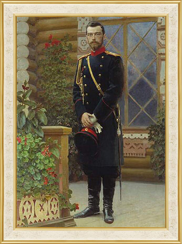 Картина в раме - Портрет императора Николая II. Илья Репин
