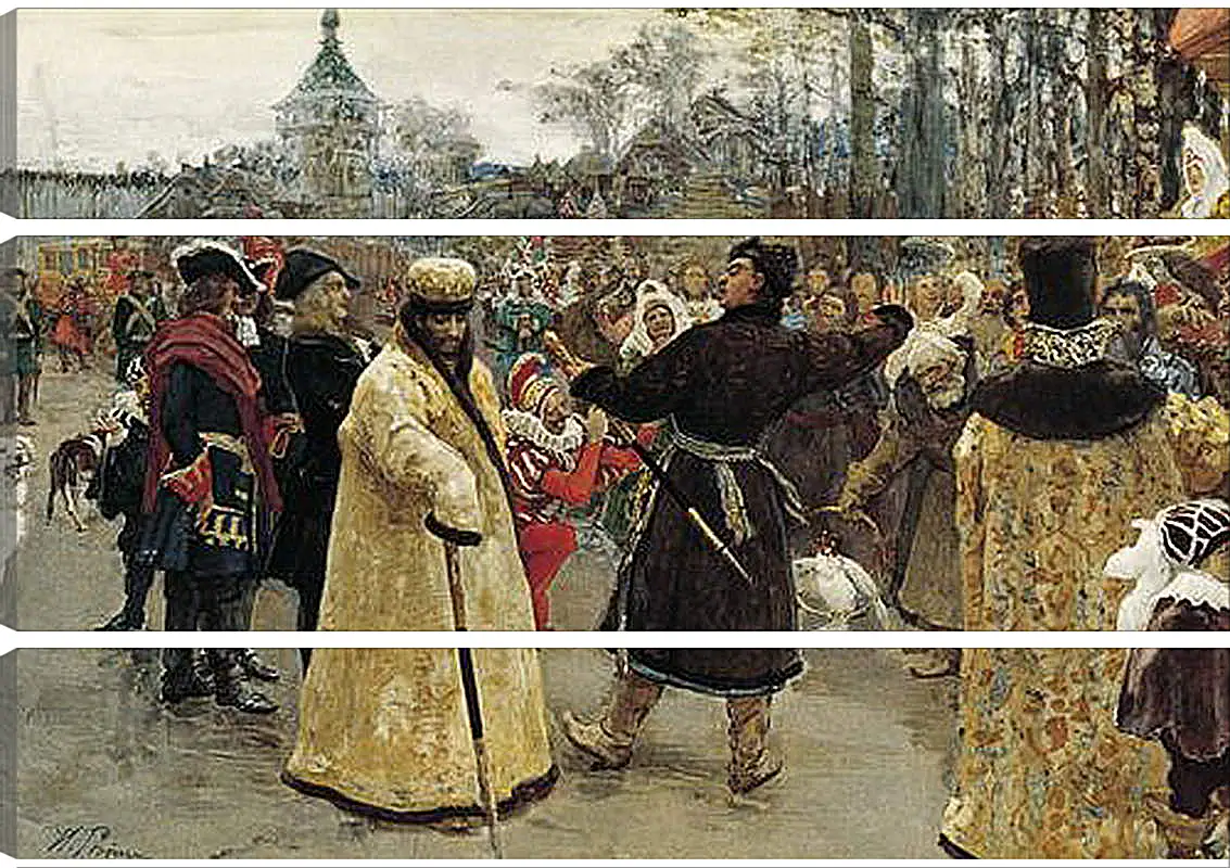 Модульная картина - Приезд царей Петра и Иоанна. Илья Репин