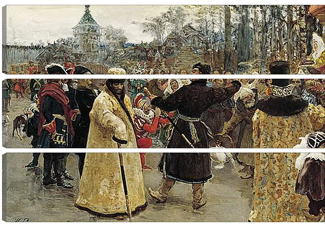 Модульная картина - Приезд царей Петра и Иоанна. Илья Репин