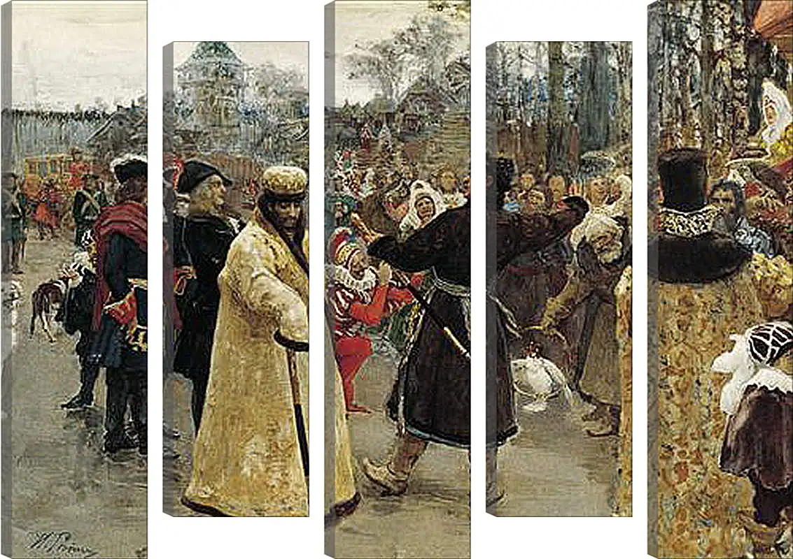 Модульная картина - Приезд царей Петра и Иоанна. Илья Репин