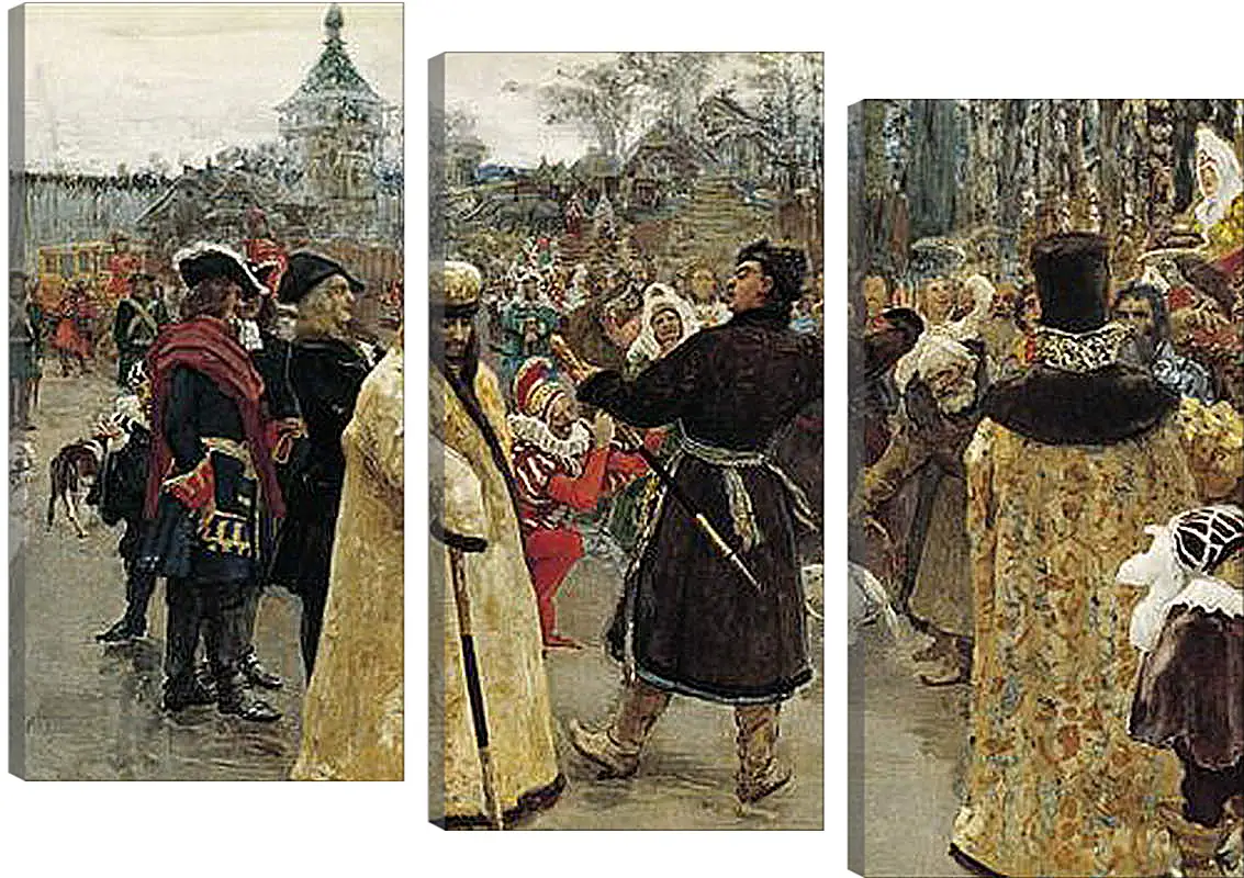 Модульная картина - Приезд царей Петра и Иоанна. Илья Репин