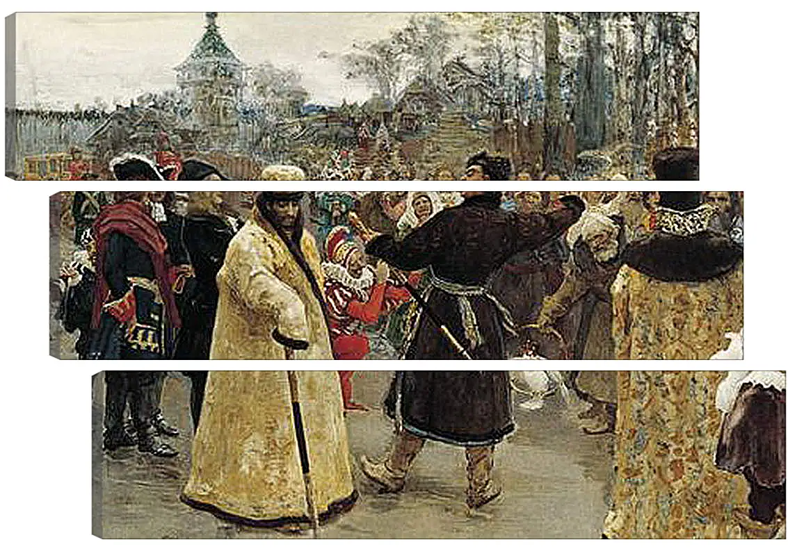 Модульная картина - Приезд царей Петра и Иоанна. Илья Репин