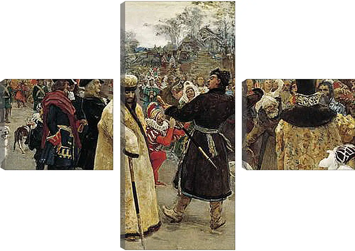 Модульная картина - Приезд царей Петра и Иоанна. Илья Репин