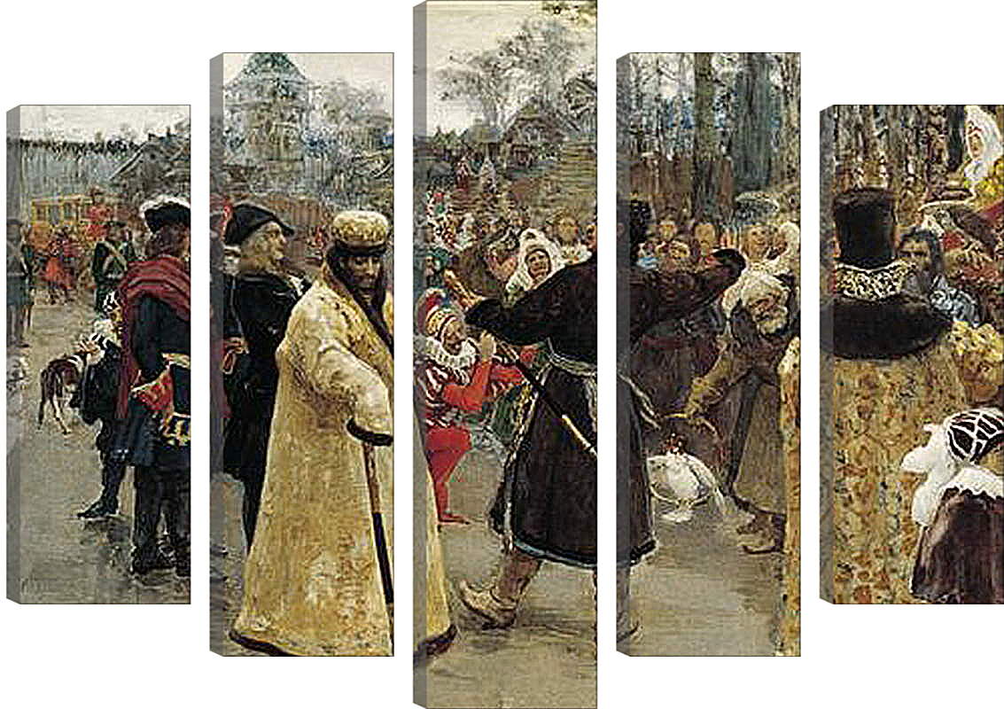 Модульная картина - Приезд царей Петра и Иоанна. Илья Репин

