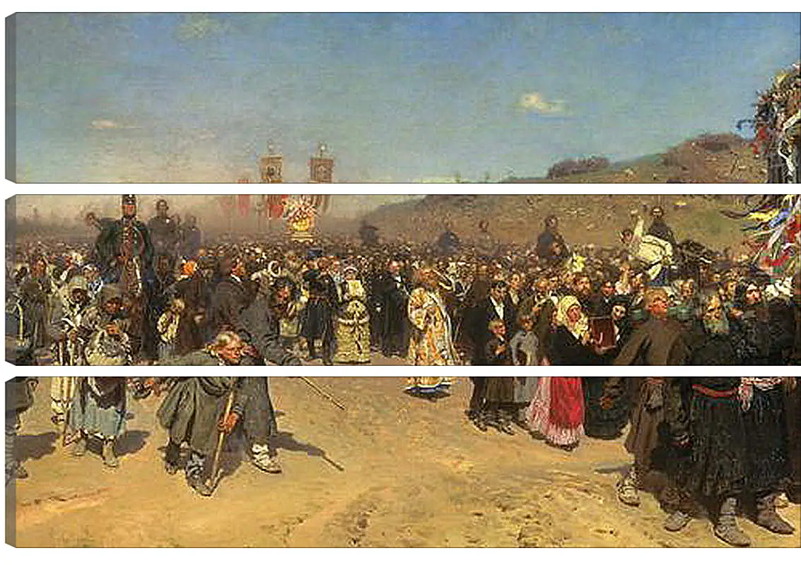 Модульная картина - Крестный ход в Курской губернии. Илья Репин