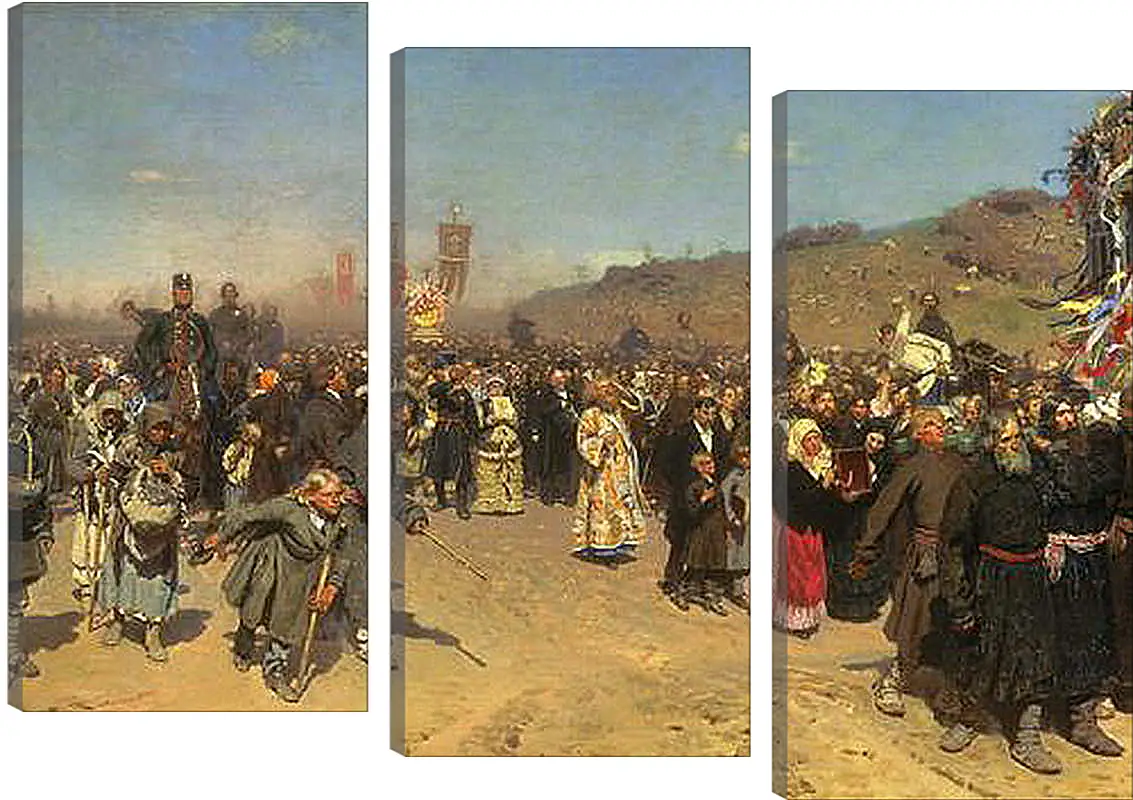 Модульная картина - Крестный ход в Курской губернии. Илья Репин