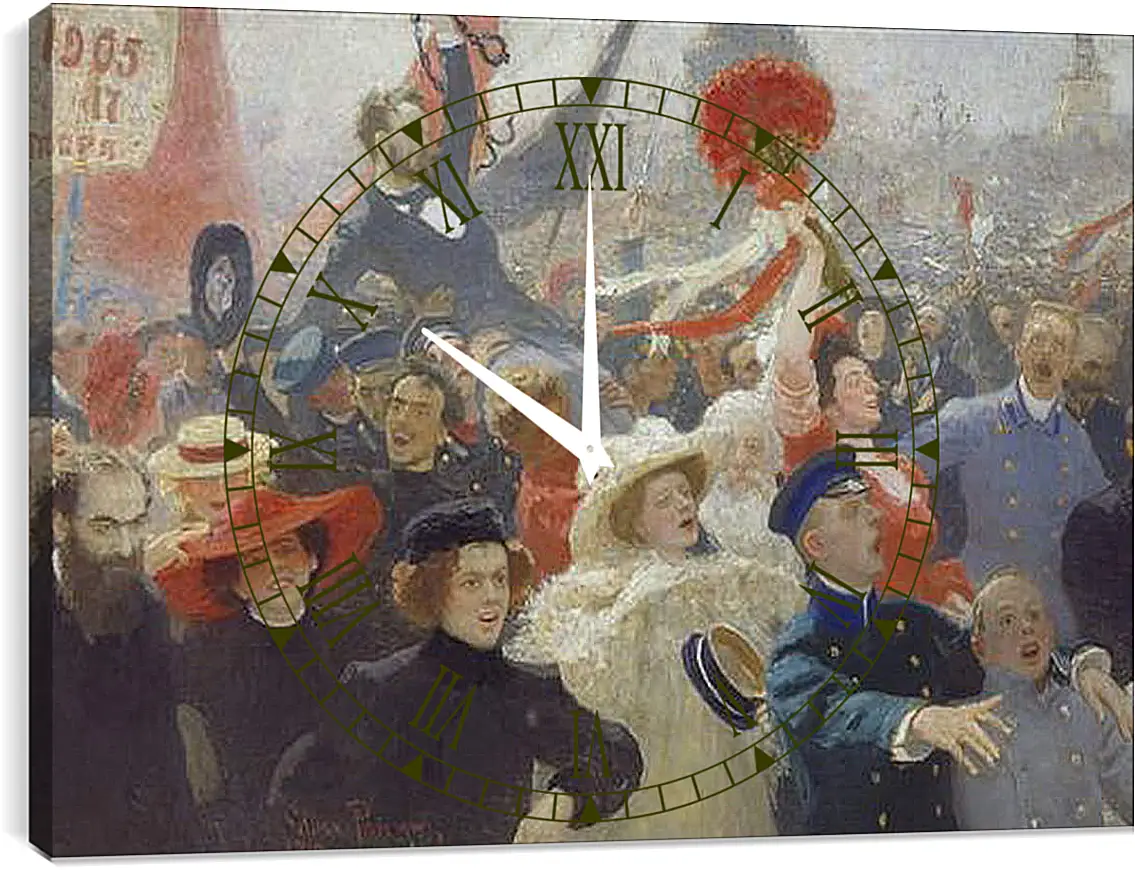 Часы картина - 18 октября 1905 года. Илья Репин