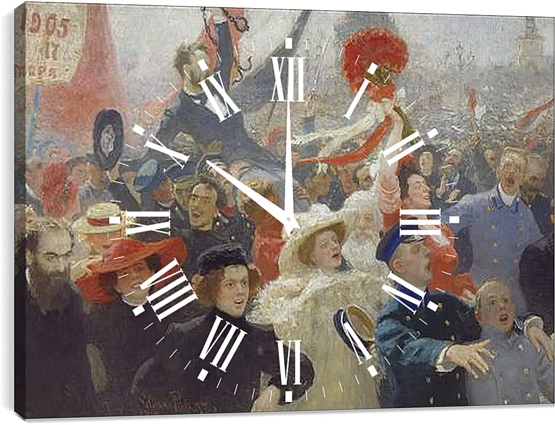 Часы картина - 18 октября 1905 года. Илья Репин