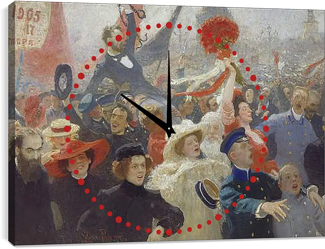 Часы картина - 18 октября 1905 года. Илья Репин