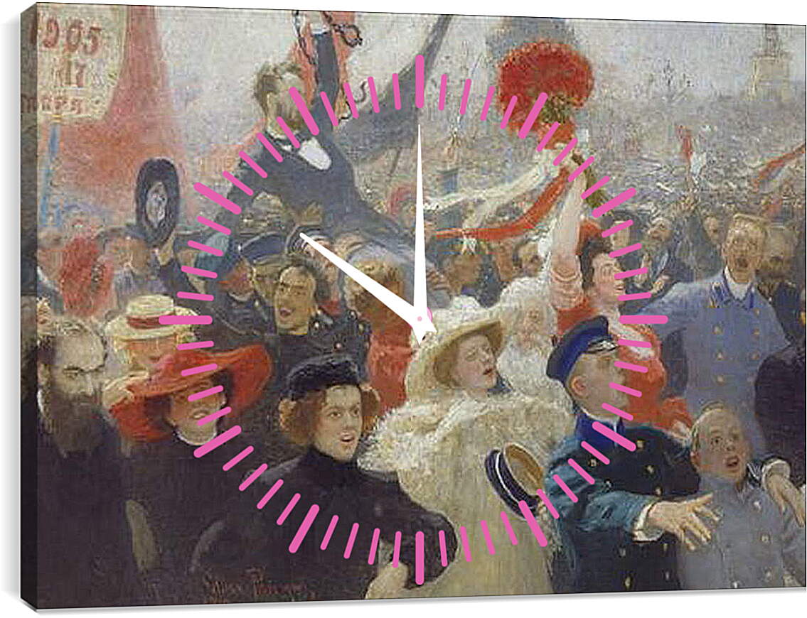 Часы картина - 18 октября 1905 года. Илья Репин
