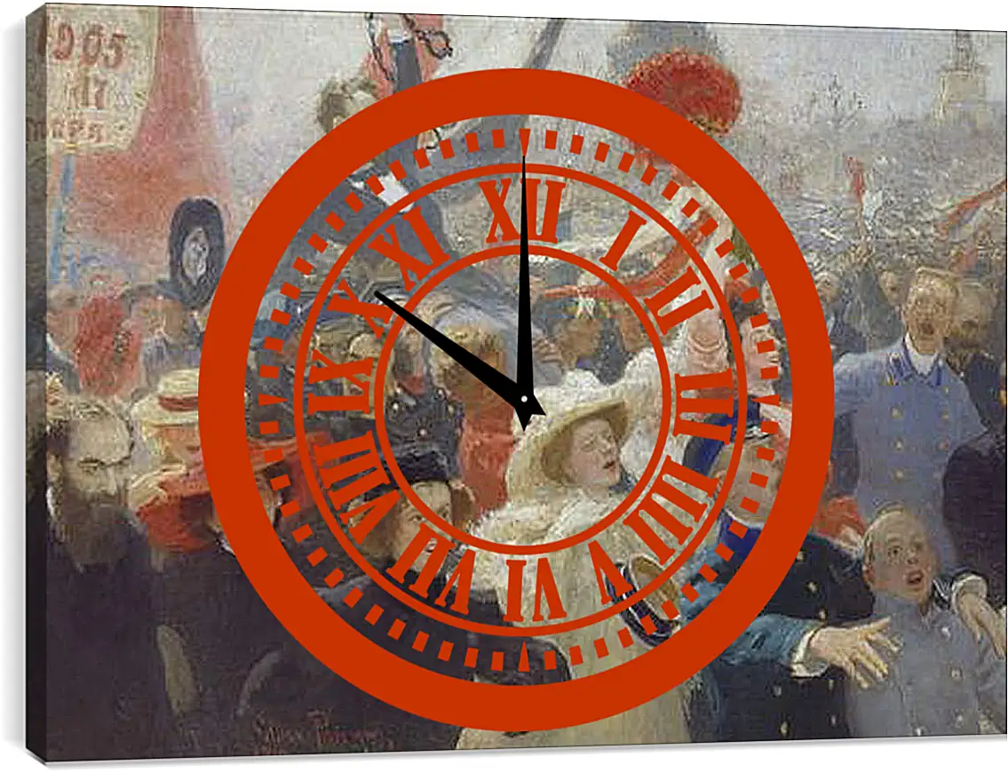 Часы картина - 18 октября 1905 года. Илья Репин