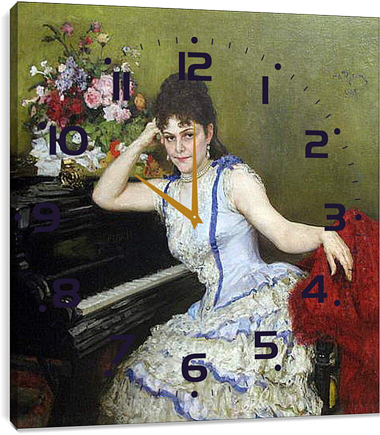 Часы картина - Портрет С. И. Ментер. Илья Репин
