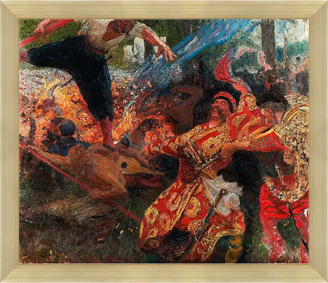 Картина в раме - Гопак. Илья Репин