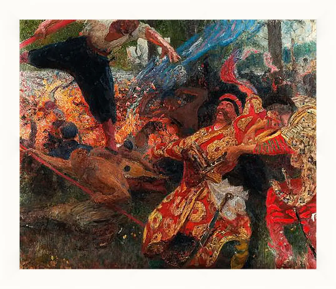 Картина в раме - Гопак. Илья Репин