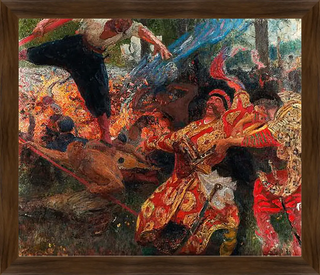 Картина в раме - Гопак. Илья Репин