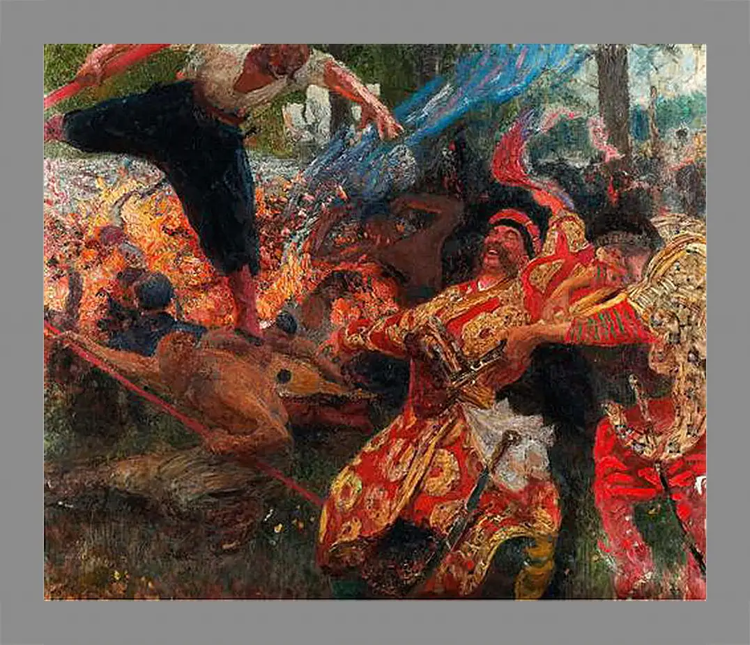Картина в раме - Гопак. Илья Репин