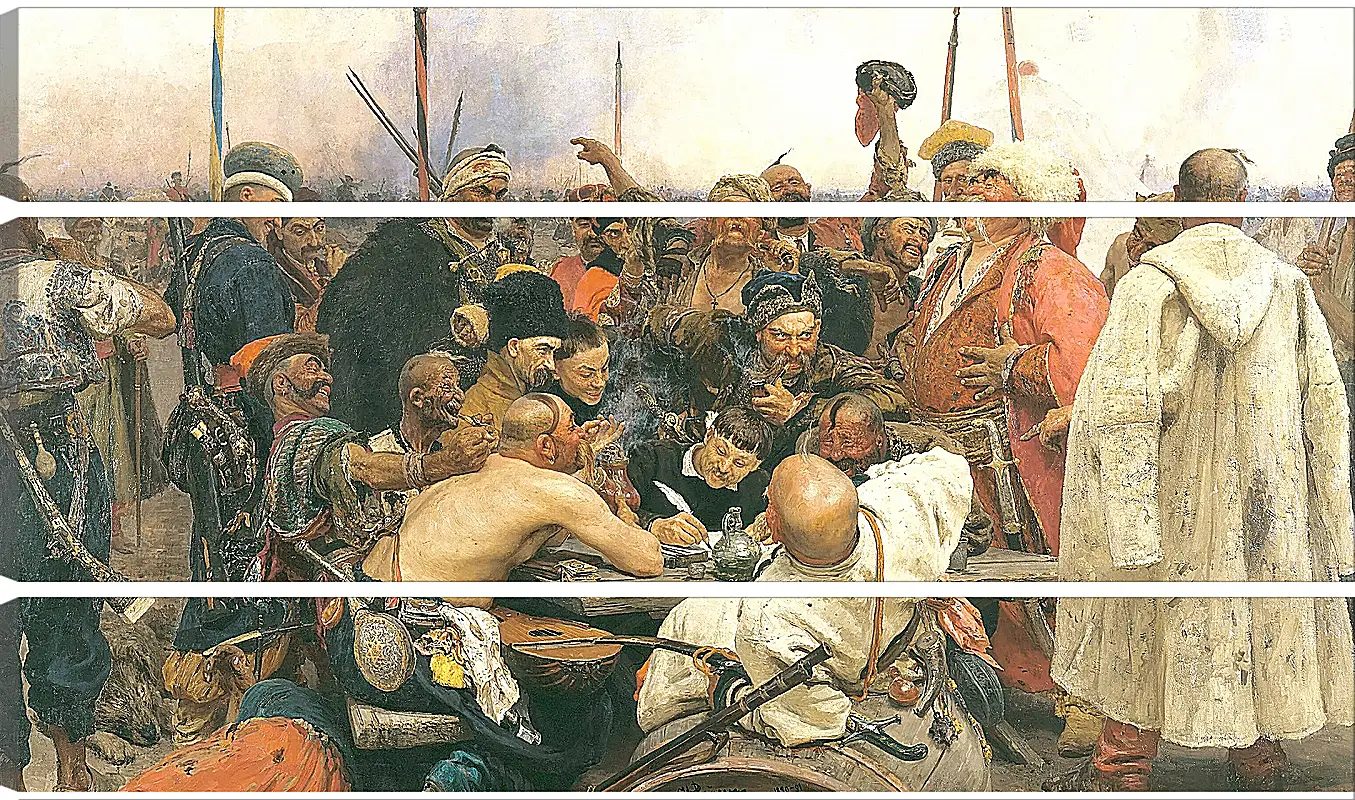 Модульная картина - Казаки пишут письмо турецкому султану. Илья Репин