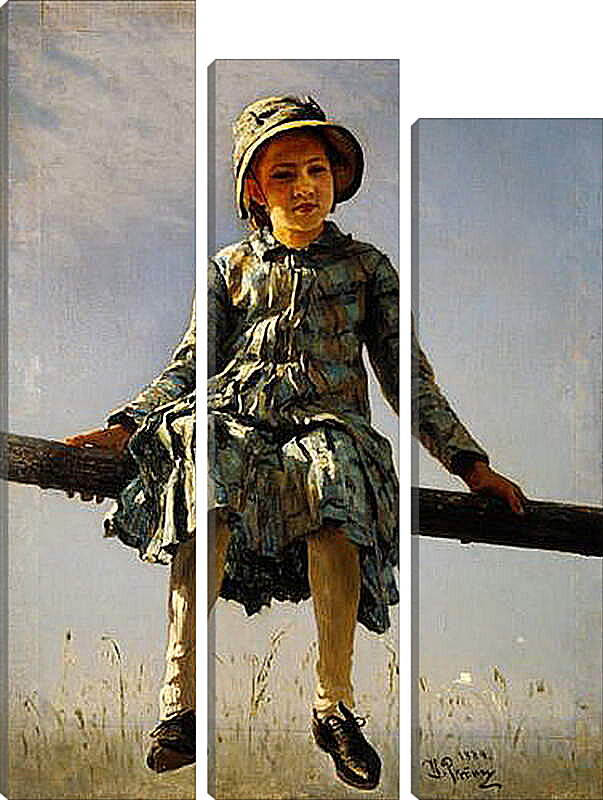 Модульная картина - Стрекоза (портрет дочери художника). Илья Репин
