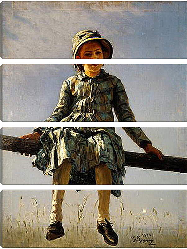 Модульная картина - Стрекоза (портрет дочери художника). Илья Репин
