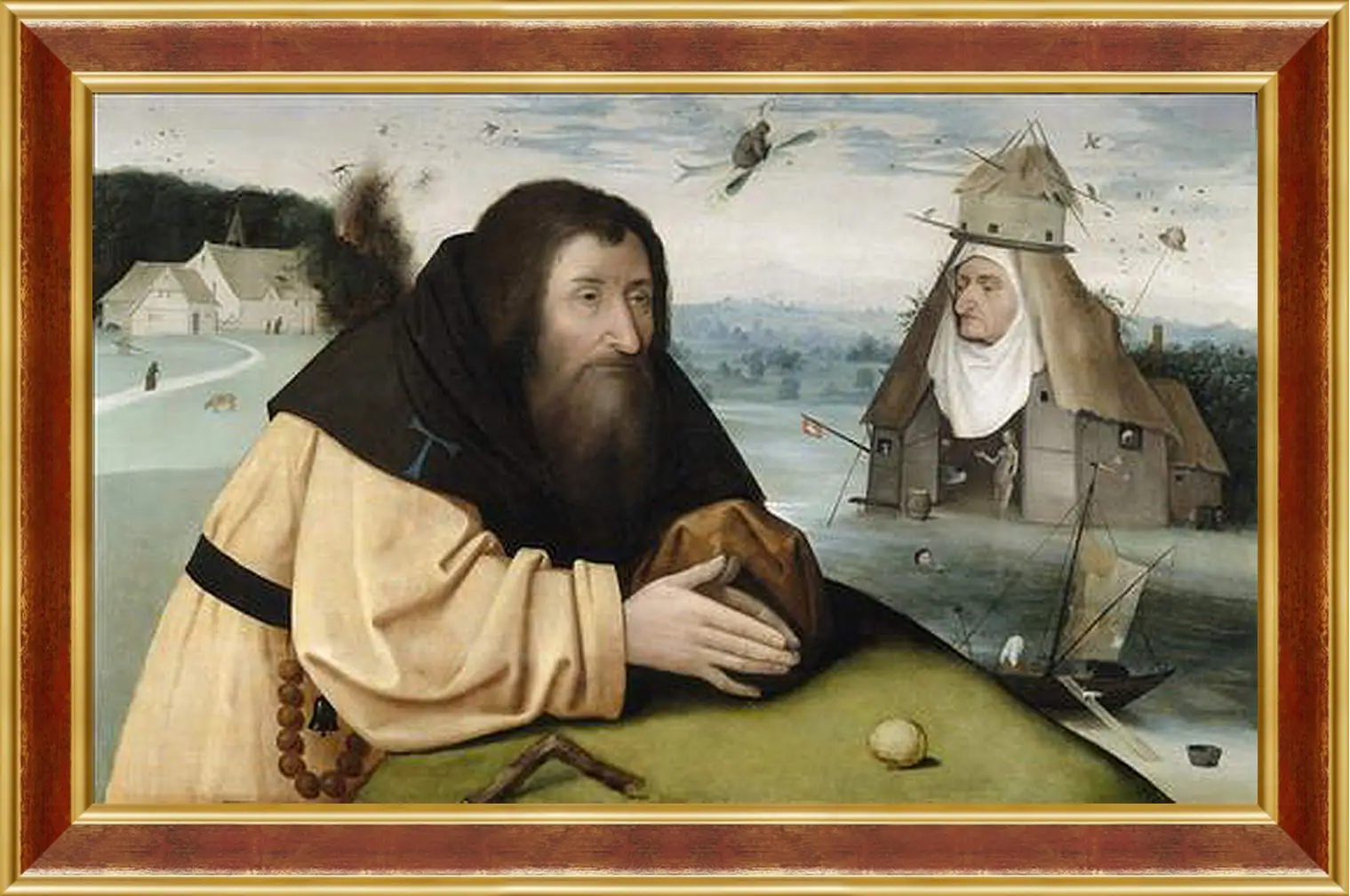 Картина в раме - The Temptations of Saint Anthony. Иероним Босх