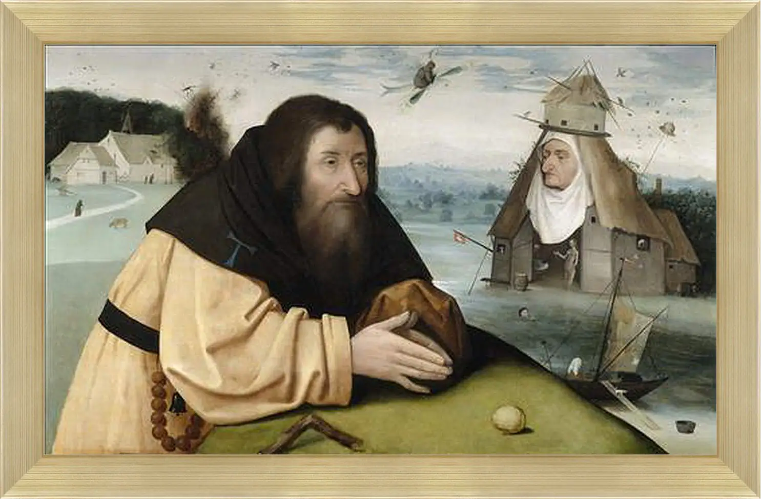 Картина в раме - The Temptations of Saint Anthony. Иероним Босх