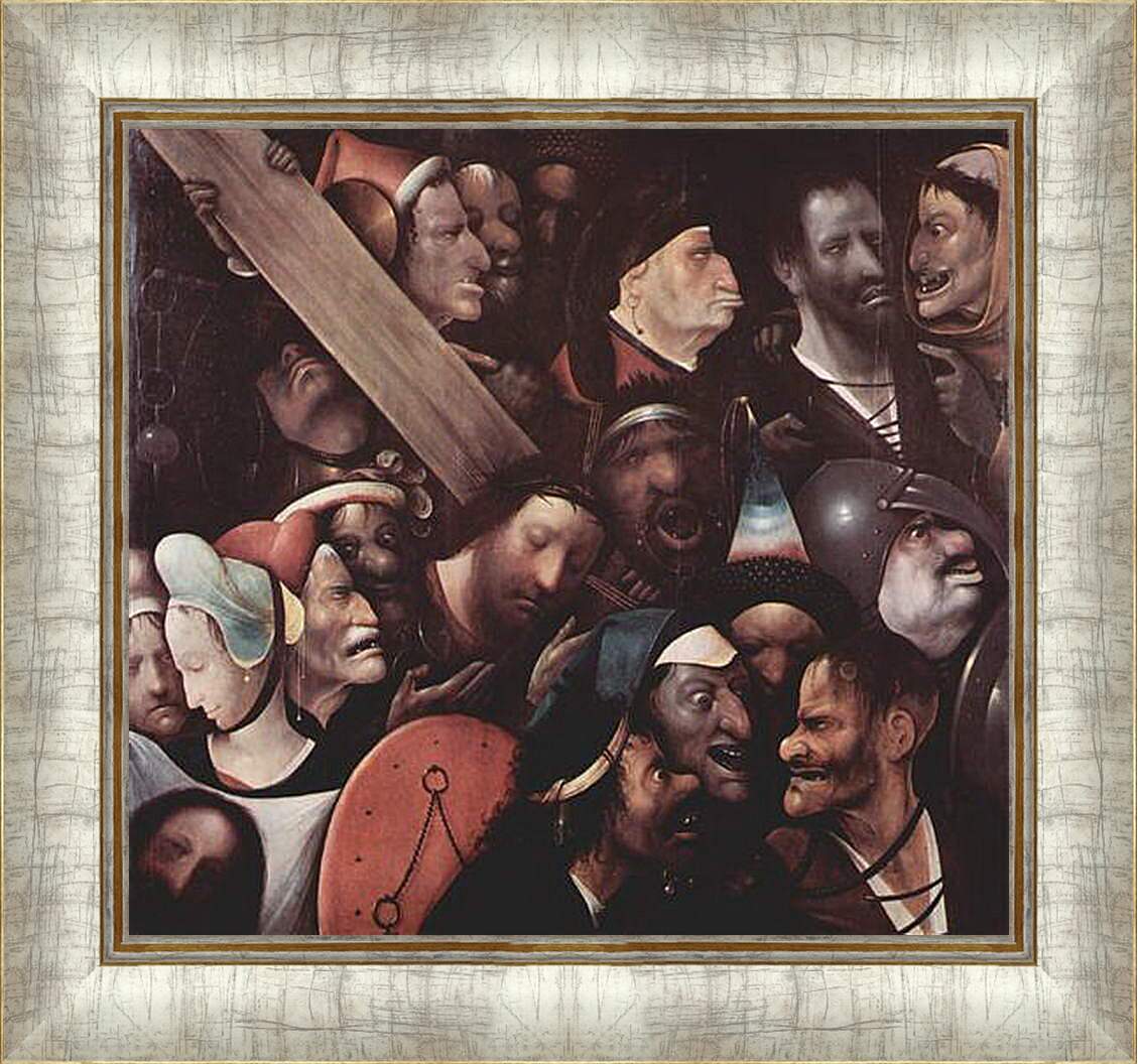 Картина в раме - Несение креста. Иероним Босх
