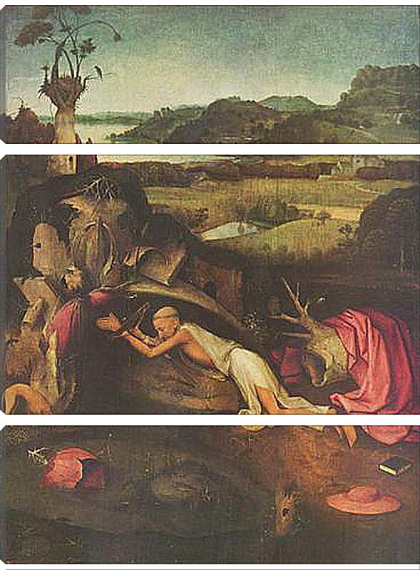Модульная картина - Св. Иероним за молитвой. Иероним Босх

