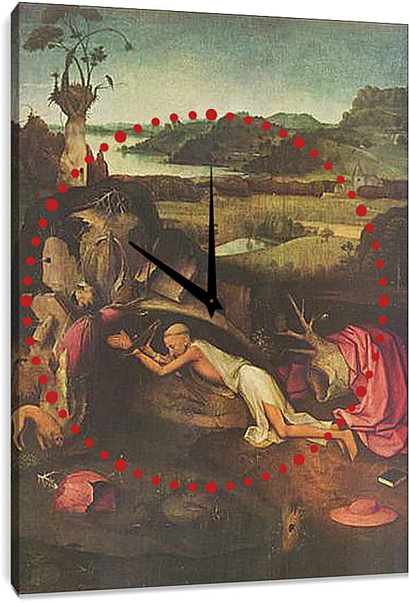 Часы картина - Св. Иероним за молитвой. Иероним Босх
