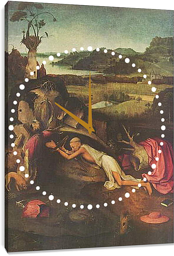 Часы картина - Св. Иероним за молитвой. Иероним Босх

