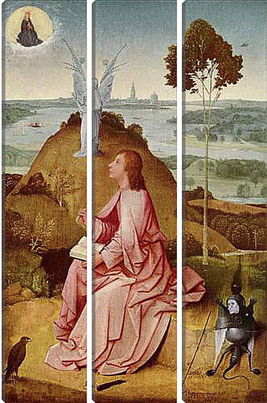 Модульная картина - Hl. Johannes der Evangelist auf Patmos. Иероним Босх
