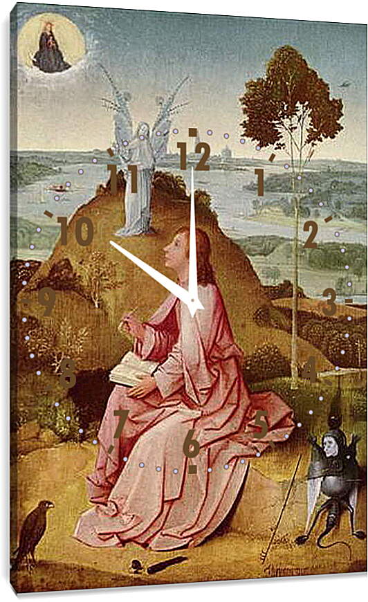Часы картина - Hl. Johannes der Evangelist auf Patmos. Иероним Босх
