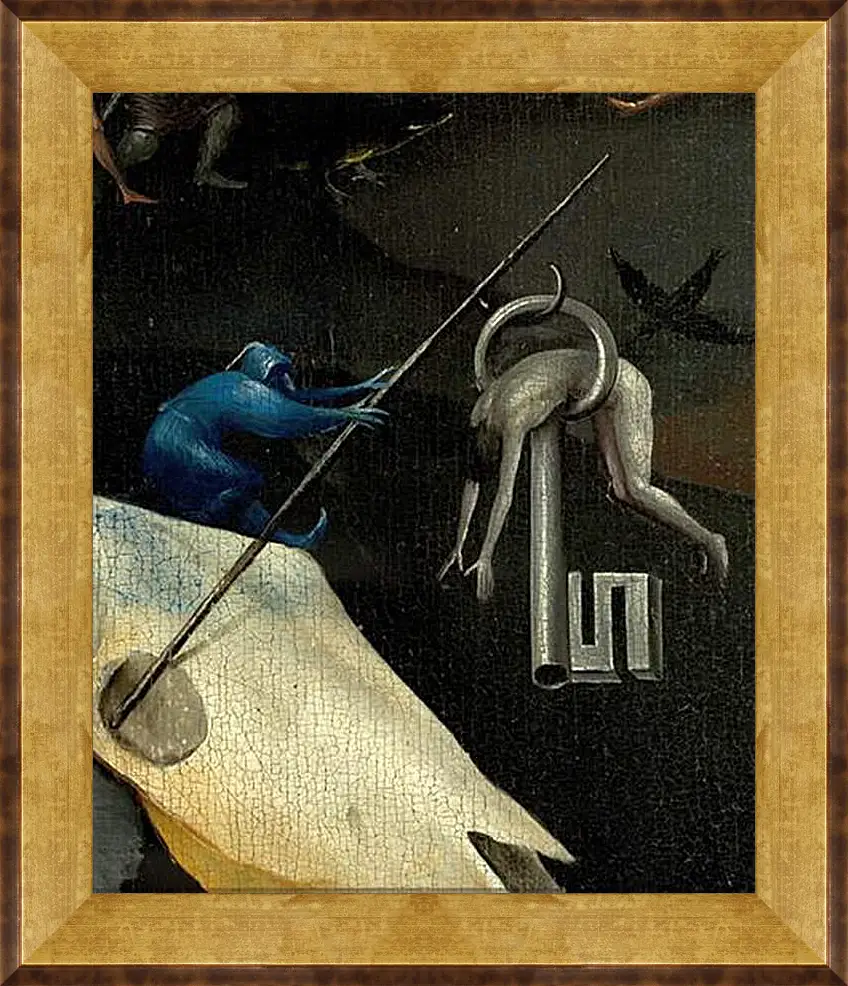 Картина в раме - The Garden of Earthly Delights, right panel. Иероним Босх