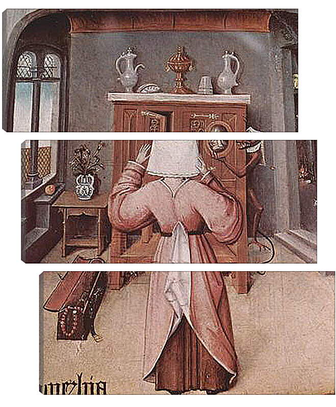 Модульная картина - Tisch mit Szenen zu den sieben Todsunden und den letzten vier Dingen. Иероним Босх
