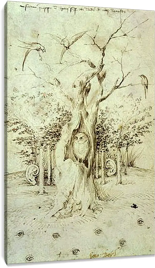 Постер и плакат - The Trees Have Ears and the Field Has Eyes by Hieronymus Bosch. Иероним Босх