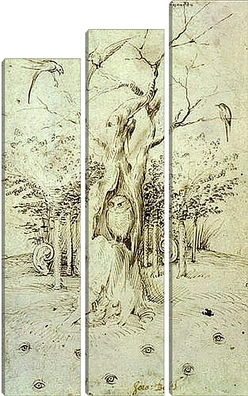 Модульная картина - The Trees Have Ears and the Field Has Eyes by Hieronymus Bosch. Иероним Босх