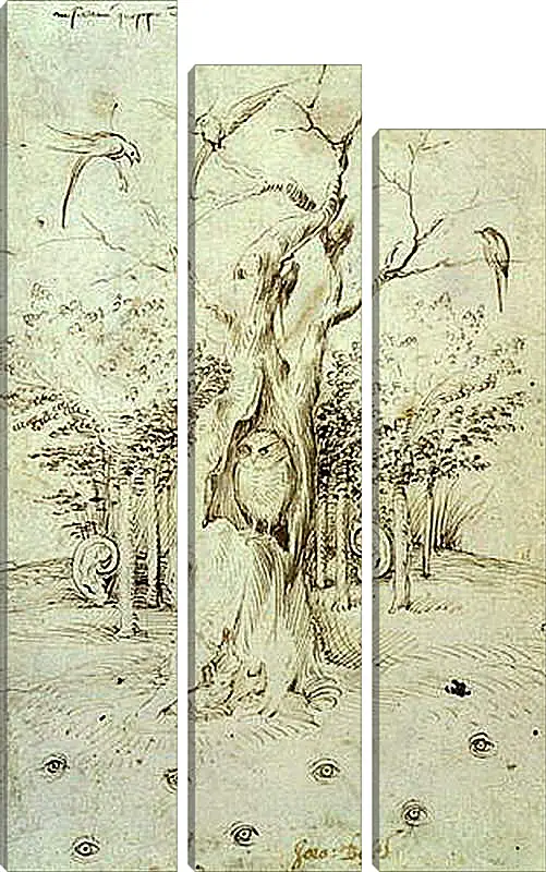 Модульная картина - The Trees Have Ears and the Field Has Eyes by Hieronymus Bosch. Иероним Босх
